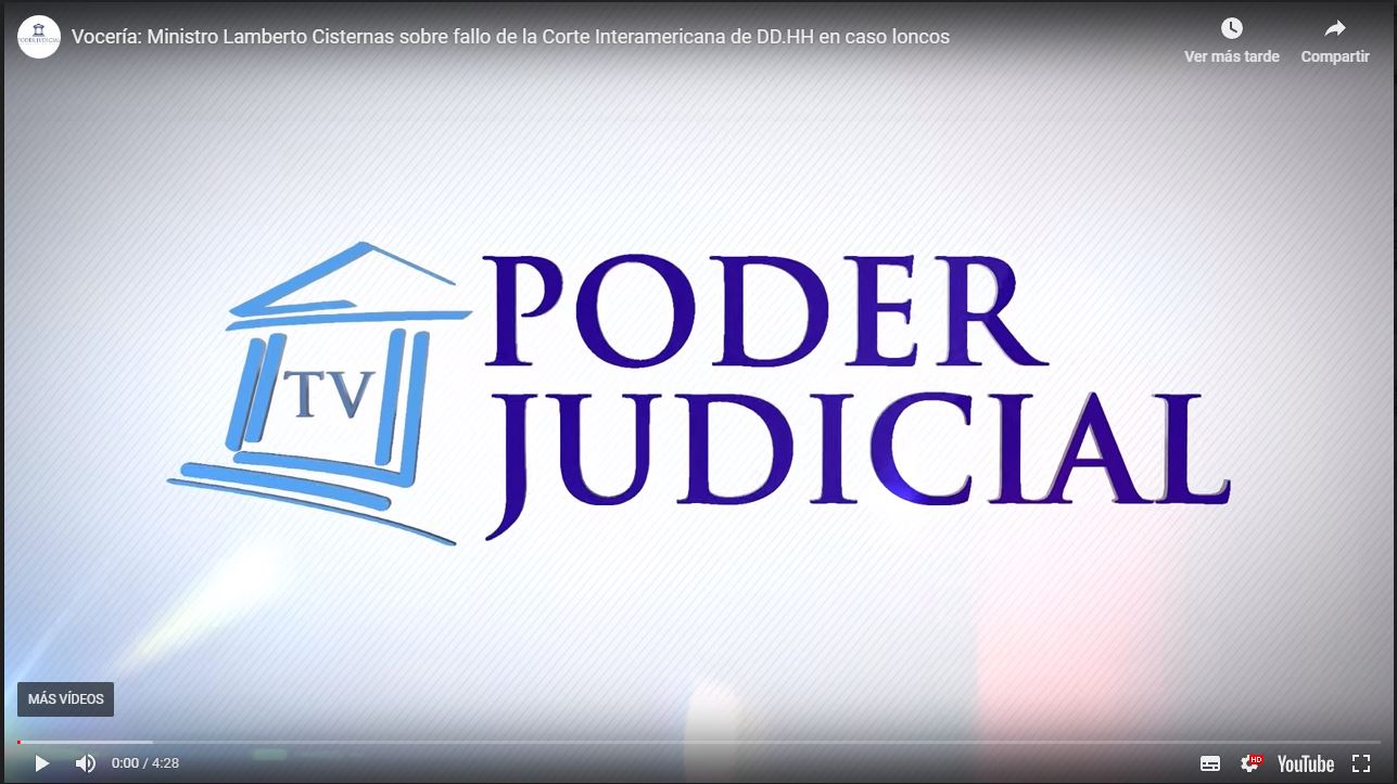 MINISTRO LAMBERTO CISTERNAS INFORMÓ DE CONVOCATORIA A AUDIENCIA PARA DAR CUMPLIMIENTO A SENTENCIA DE LA CORTE INTERAMERICANA DE DERECHOS HUMANOS